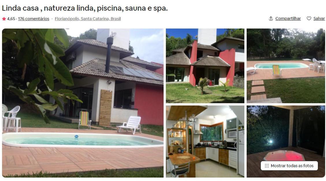 Linda Casa , Natureza Linda, Piscina, Sauna, Spa E Wifi Флорианополис Экстерьер фото